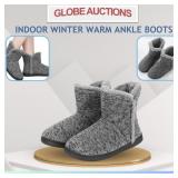 LOOKS NEW INDOOR WINTER WARM ANKLE BOOTS