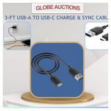 3-FT USB-A TO USB-C CHARGE & SYNC CABLE