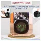 VOICE TALKING TEMPERATURE DISPLAY LED ALARM CLOCK