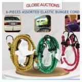 6-PCS ASSORTED ELASTIC BUNGEE CORD (12"x18"x24")