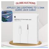 APPLE(1.2M) LIGHTNING TO 3.5MM AUDIO JACK CABLE
