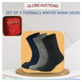 SET OF 3 THERMALS WINTER WARM SOCKS