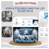 6500-K FOLDABLE MINI FAN LED BLADE BULB