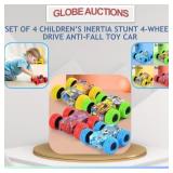 SET OF 4 INERTIA STUNT 4WHEEL DRIVE ANTI-FALL CAR