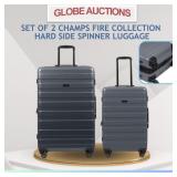 SET OF 2 CHAMPS HARD SIDE SPINNER LUGGAGE(MSP:$499