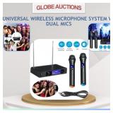 UNIVERSAL WIRELESS MICROPHONE SYSTEM W/ DUAL MICS