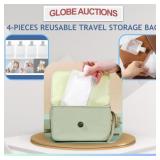 4-PIECES REUSABLE TRAVEL STORAGE BAG