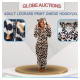 ADULT LEOPARD PRINT ONESIE HOODY(XL)