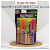OMNI PARTY 3-JUMP ROPES & 3 JACK BALLS SET