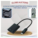 SCOSCHE AUDIO ADAPTER+CHARGE PORT FOR USBC DEVICE