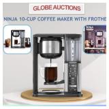 LOOK NEW NINJA 10CUP COFFEE MAKER+FROTHER(MSP:$199