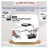 HELPING HAND MAGNIFIER W/LED LIGHT+SOLDERING STAND