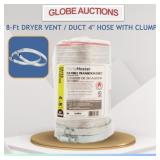8-Ft DRYER VENT / DUCT 4' HOSE WITH CLUMPS