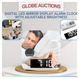 DIGITAL LED MIRROR DISPLAY ALARM CLOCK