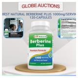 BEST NATURAL BERBERINE PLUS 120-CAPSULES