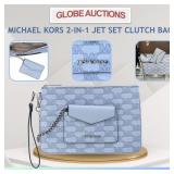 MICHAEL KORS 2IN1 JET SET CLUTCH BAG(MSP:$298)