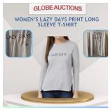 WOMENï¿½S LAZY DAYS PRINT LONG SLEEVE T-SHIRT(XL)