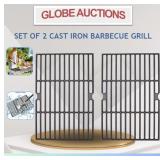 SET OF 2 CAST IRON BARBECUE GRILL