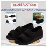 LIGHTWEIGHT, NON-SLIP BLACK SHOES (SIZE:7)