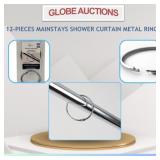 12-PCS MAINSTAYS SHOWER CURTAIN METAL RINGS