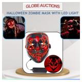 HALLOWEEN ZOMBIE MASK WITH LED LIGHT