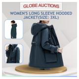 WOMEN'S LONG SLEEVE HOODED JACKET(SIZE: 3XL)