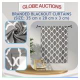 BRANDED BLACKOUT CURTAINS(SIZE:35 cmx28 cm x3 cm)