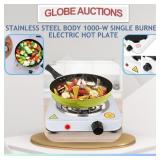 S.STEEL 1000-W SINGLE BURNER ELECTRIC HOT PLATE