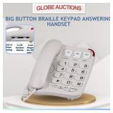 BIG BUTTON BRAILLE KEYPAD ANSWERING HANDSET