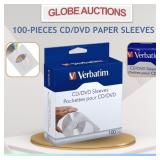 100-PIECES CD/DVD PAPER SLEEVES