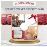 SET OF 2 VELVET CROCHET YARN