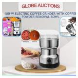 100W E-COFFEE GRINDER WITH POWDER REMOVAL BOWL