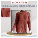 WOMEN'S CASUAL LONG SLEEVE SWEATER (SIZE: XL)
