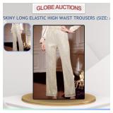 SKINY LONG ELASTIC HIGH WAIST TROUSERS (SIZE: M)
