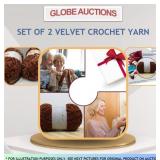 SET OF 2 VELVET CROCHET YARN