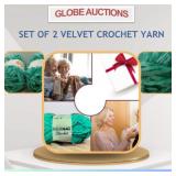 SET OF 2 VELVET CROCHET YARN
