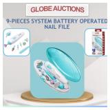 9-PIECES SYSTEM BATTERY OPERATED NAIL FILE