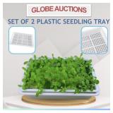 SET OF 2 PLASTIC SEEDLING TRAY