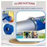 VEVOR DISCHARGE HOSE WITH CLUMPS (105-FT)