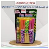 OMNI PARTY 3-JUMP ROPES & 3 JACK BALLS SET