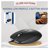 INSIGNIA LOW-PROFILE 3-BUTTON MOUSE