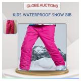 KIDS WATERPROOF SNOW BIB (SIZE: 10)