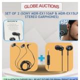 SET OF 2 (SONY STEREO EARPHONES)