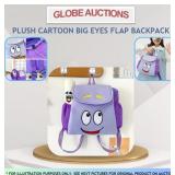 PLUSH CARTOON BIG EYES FLAP BACKPACK