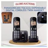 PANASONIC EXPENDABLE DIGITAL CORDLESS TWIN HANDSET