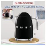 SMEG 1500-W 1.7-L ELECTRIC KETTLE (MSP:$249)