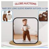 BABY BOY LONG SLEEVE ROMPER SUIT(SIZE:6-12M)