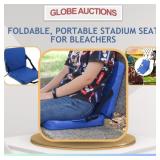 FOLDABLE, PORTABLE STADIUM SEAT FOR BLEACHERS