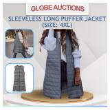 SLEEVELESS LONG PUFFER JACKET (SIZE: 4XL)