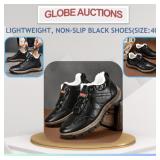 LIGHTWEIGHT, NON-SLIP BLACK SHOES(SIZE:40)